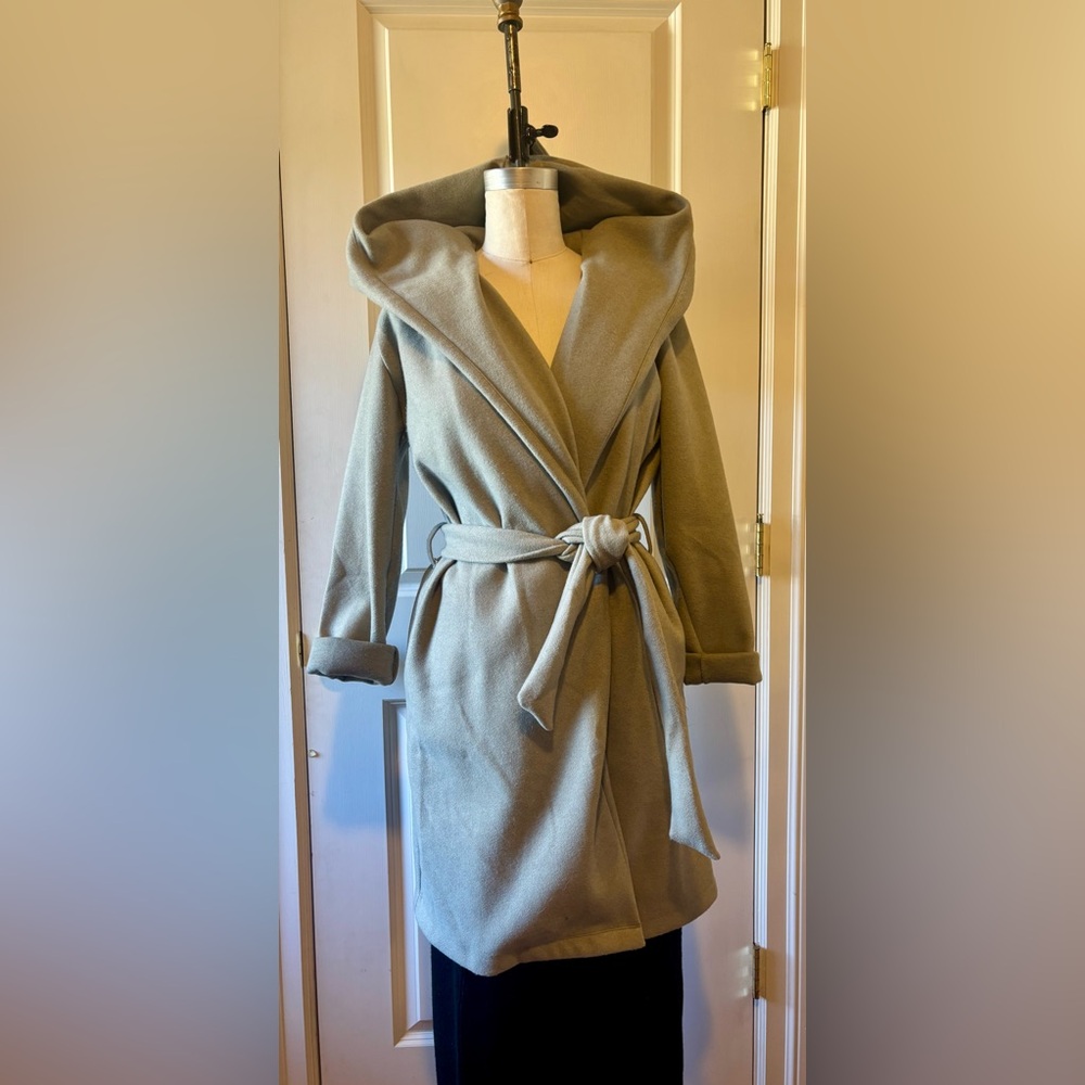Stylish Belted Coat by Haute Monde